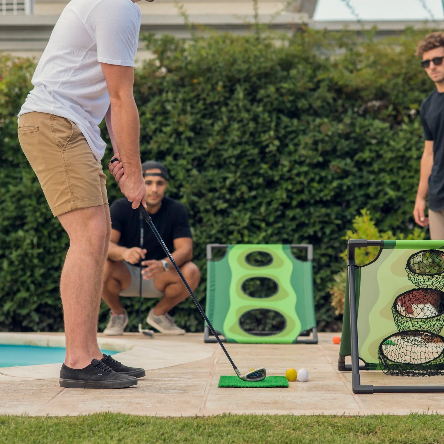 Backyard Golf Cornhole Game - Premium Golf Gifts and Accessories for Men, Ideal for Chipping Practice