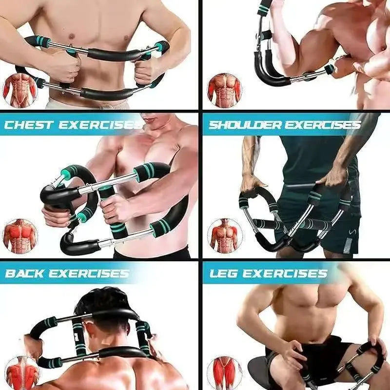 Arm Trainer, Adjustable Chest Workout Equipment, Arm Trainer for Men, Chest Trainer for Men, Shoulder Muscle Training, Portable Spring Resistance Home Fitness Equipment