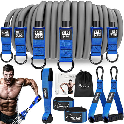 Heavy Resistance Bands, 300LBS Exercise Bands for Working Out, Fitness Bands with Handles, Workout Bands for Men, Weight Bands Set for , Strength, Slim, Yoga, Gym Equipment