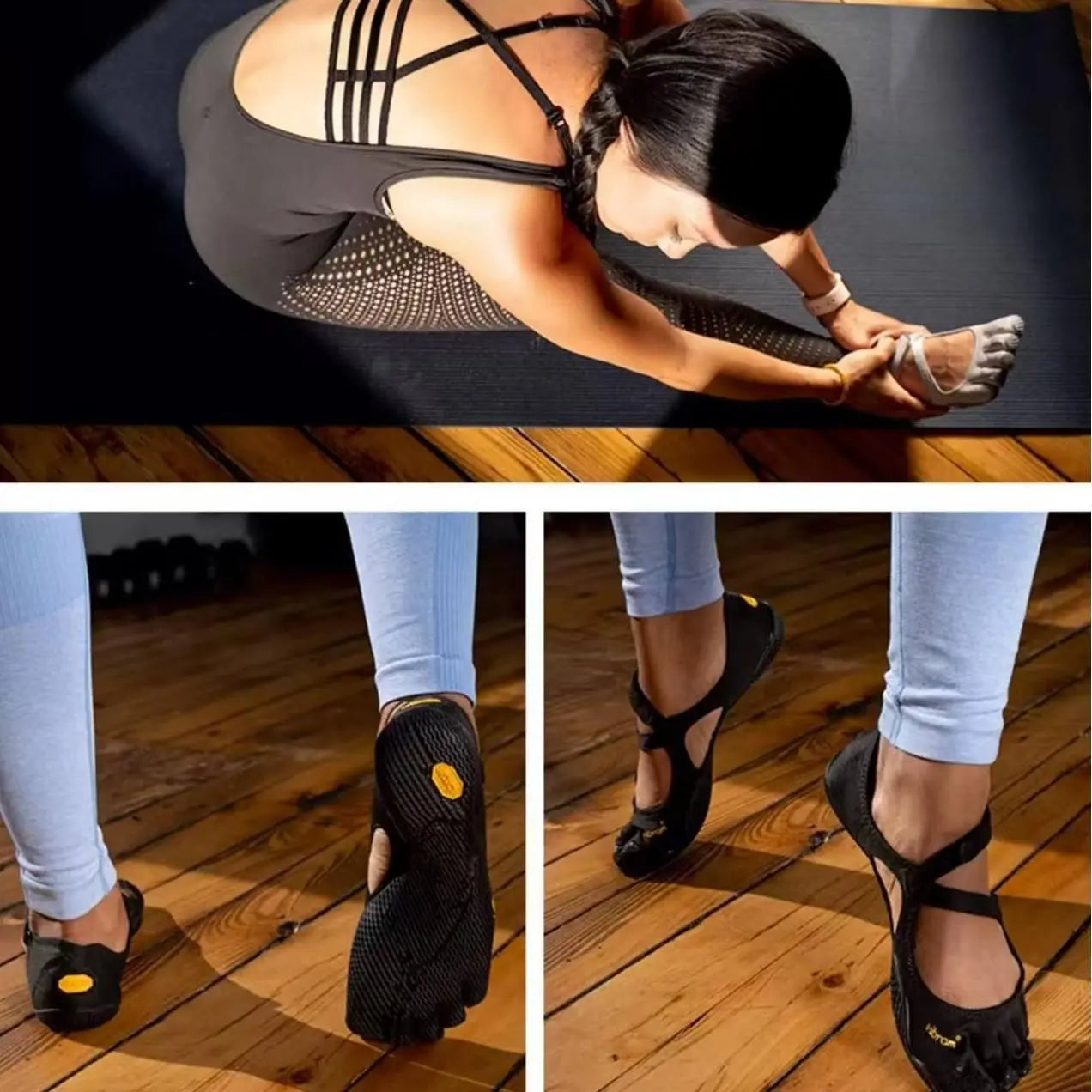 Five-Toe Yoga Shoes Pilates Women'S Sports Fitness Dance Toe-Separating Shoes Suitable for Running Fitness Yoga Pilates Sports Outdoor Ballet Flats Balance Breathable Technology