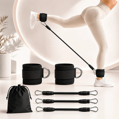 Women'S Premium Unisex Adjustable Ankle Resistance Bands Set with Cuffs - Home Workouts, Kickbacks and Booty Lift Exercises, Leg Workout, Versatile Lower Body Strength Training Fitness Equipment