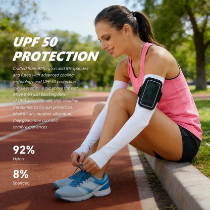 4 Pairs Cooling Arm Sleeves, UPF 50+ UV Sun Protection, Breathable Compression Sleeves for Men Women Adults, Outdoor Sports & All Seasons