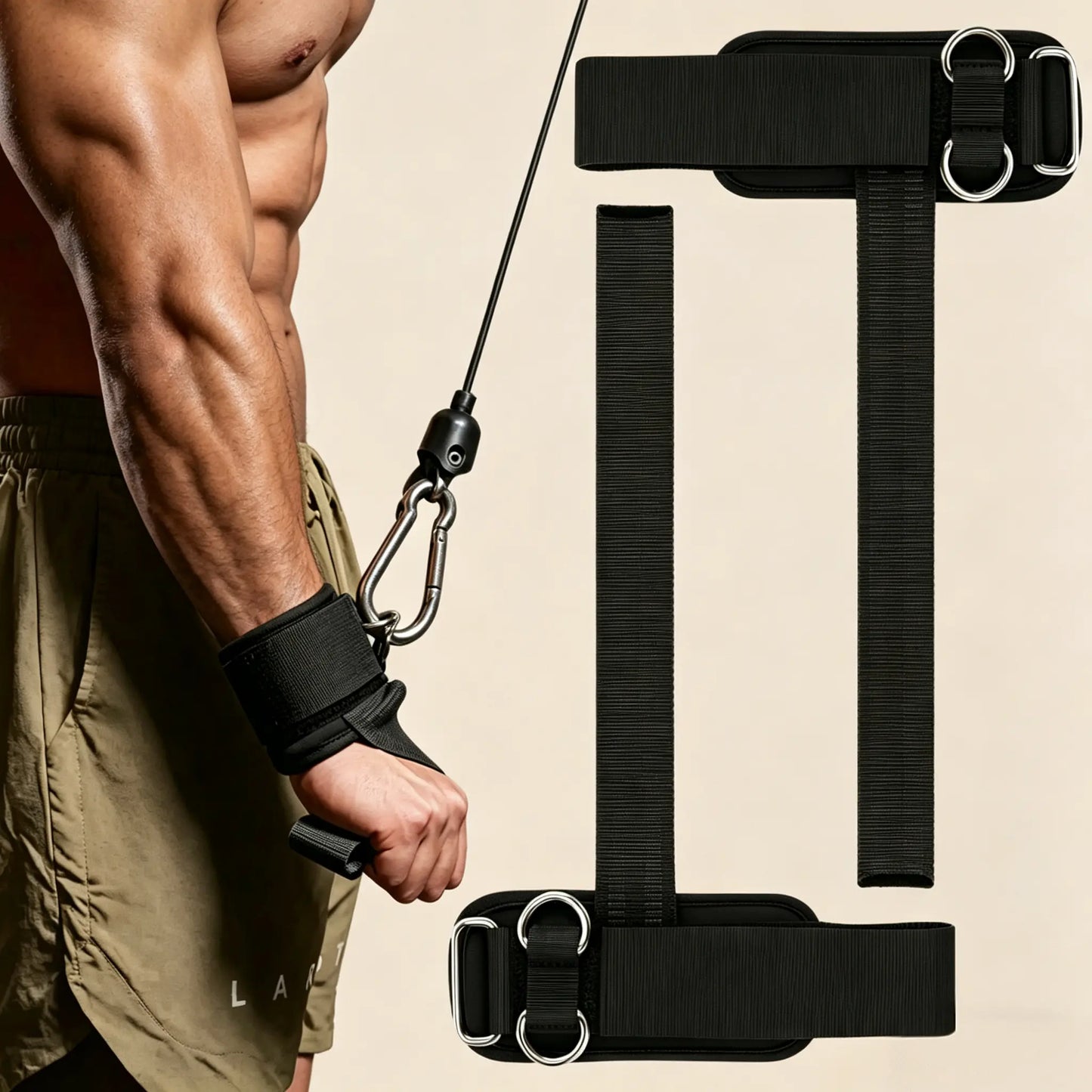 2 Pack Dual D-Ring Weight Lifting Straps, Upgraded Design, Enhanced Stability, Thick Durable Material, Secure Fit, Strong Grip for Weightlifting, Gym Training, Bodybuilding & Deadlifts