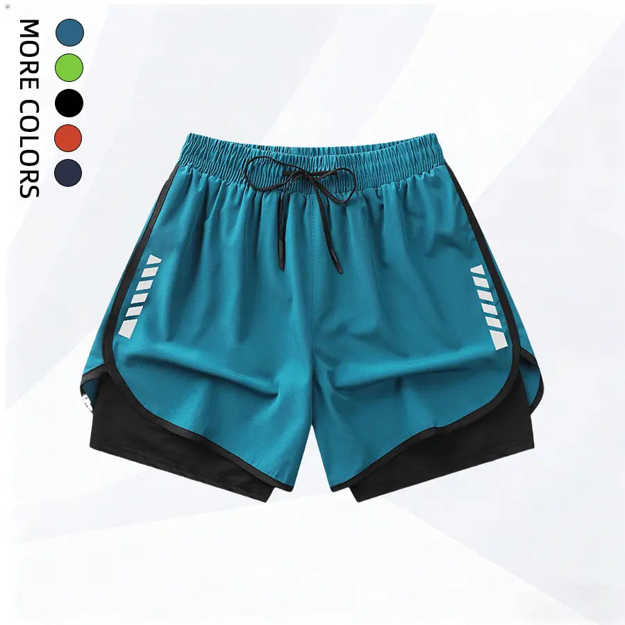 3PCS Women’S Casual Sports Shorts, Fitness Yoga Pilates Exercise Double-Layer Sports Shorts with Lining, Back Waistband with Towel Pocket #Summervibes
