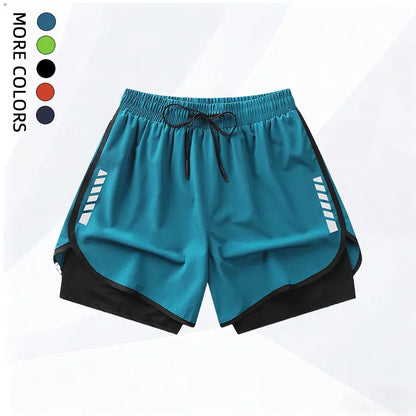 3PCS Women’S Casual Sports Shorts, Fitness Yoga Pilates Exercise Double-Layer Sports Shorts with Lining, Back Waistband with Towel Pocket #Summervibes