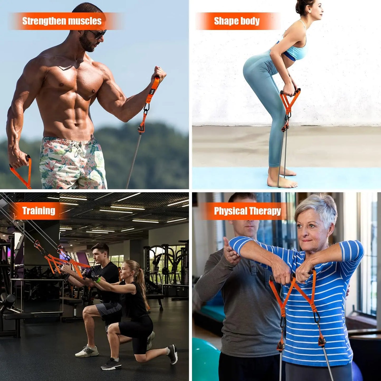 Heavy Resistance Bands, 300LBS Exercise Bands for Working Out, Fitness Bands with Handles, Workout Bands for Men, Weight Bands Set for , Strength, Slim, Yoga, Gym Equipment