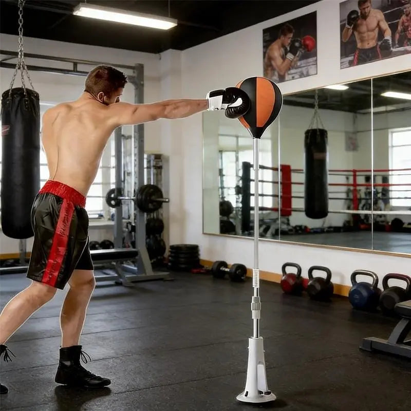 Adjustable Height with Stand, High-Quality Boxing Speed Ball, Suitable for Teenagers and Adults - 360° Rebound, Relieves Stress, and Helps with Fitness and Body Shaping - Perfect for Use in Bedrooms, Living Rooms, Gardens, and Other Home Settings.