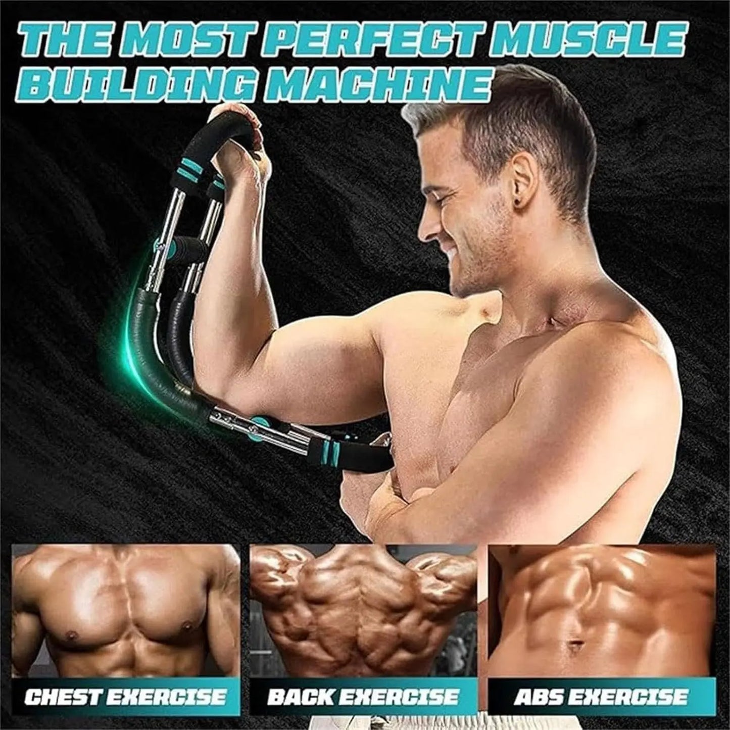 Arm Trainer, Adjustable Chest Workout Equipment, Arm Trainer for Men, Chest Trainer for Men, Shoulder Muscle Training, Portable Spring Resistance Home Fitness Equipment