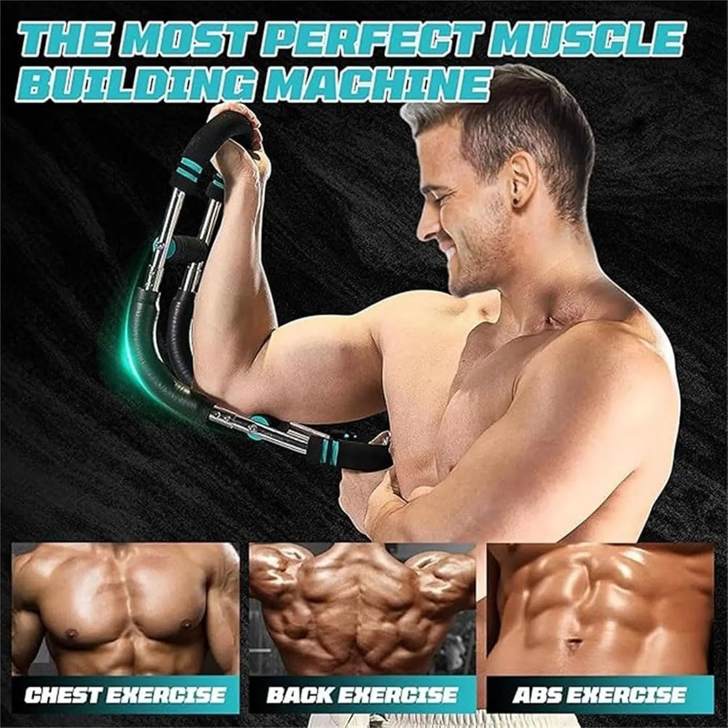 Arm Trainer, Adjustable Chest Workout Equipment, Arm Trainer for Men, Chest Trainer for Men, Shoulder Muscle Training, Portable Spring Resistance Home Fitness Equipment