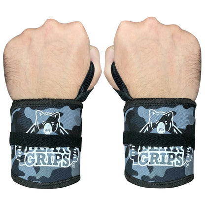 Bear Grips Strength Wraps, Adjustable Wrist Support for Weightlifting, Olympic Lifting, WOD, Calisthenics, Body Weight, Cross Training, Functional Fitness - for Men, and Women - Pair