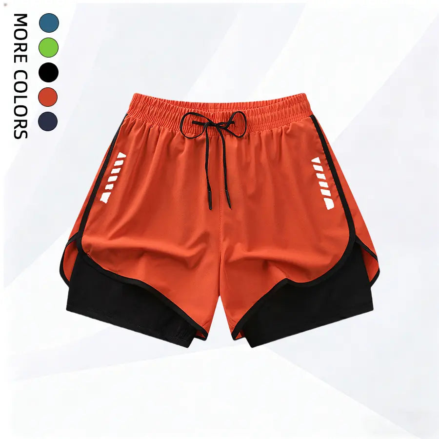 3PCS Women’S Casual Sports Shorts, Fitness Yoga Pilates Exercise Double-Layer Sports Shorts with Lining, Back Waistband with Towel Pocket #Summervibes
