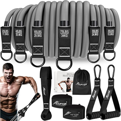 Heavy Resistance Bands, 300LBS Exercise Bands for Working Out, Fitness Bands with Handles, Workout Bands for Men, Weight Bands Set for , Strength, Slim, Yoga, Gym Equipment