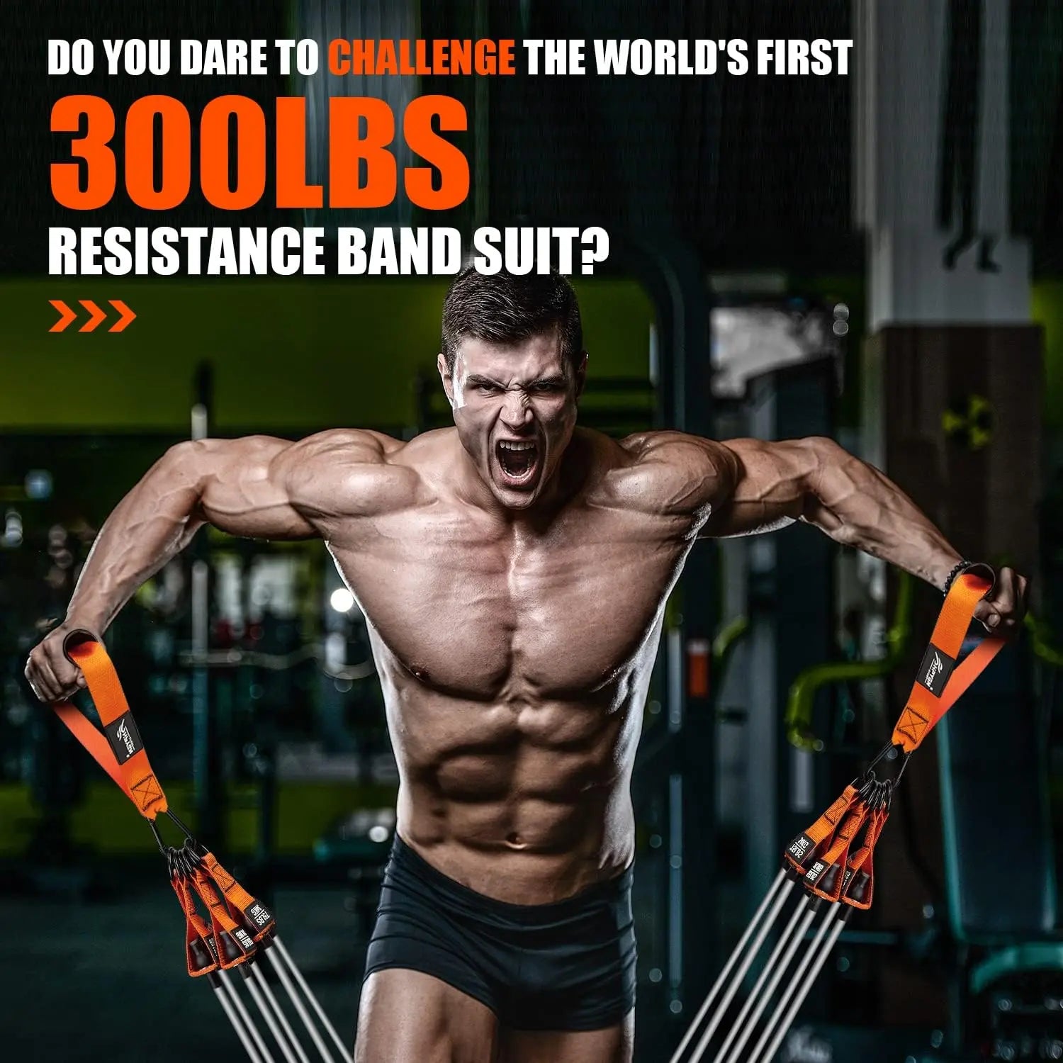 Heavy Resistance Bands, 300LBS Exercise Bands for Working Out, Fitness Bands with Handles, Workout Bands for Men, Weight Bands Set for , Strength, Slim, Yoga, Gym Equipment