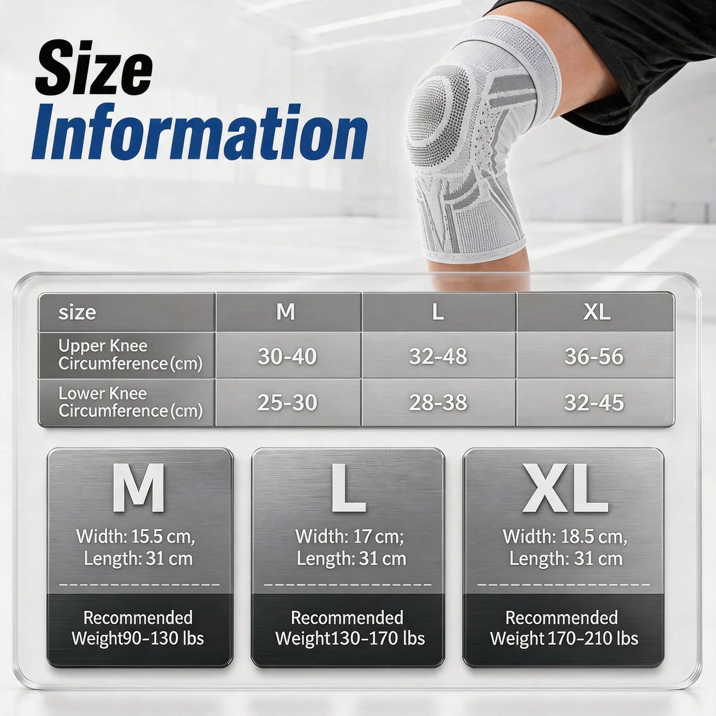 Adjustable Compression Knee Brace with Dial for Enhanced Support in Sports and Daily Activities