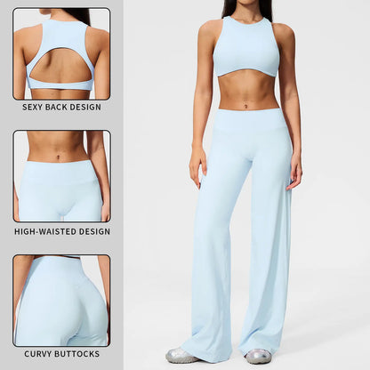 MFVIM Women'S New Fuzzy 2-Piece Sculpting Workout Outfit - Tummy Control, Butt-Lifting Running Outfits, Outdoor Athletic Sportswear Pants Sports Set, Matching Sets for Gym, Casual Wear