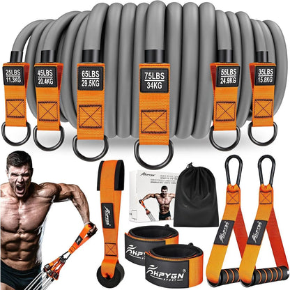 Heavy Resistance Bands, 300LBS Exercise Bands for Working Out, Fitness Bands with Handles, Workout Bands for Men, Weight Bands Set for , Strength, Slim, Yoga, Gym Equipment