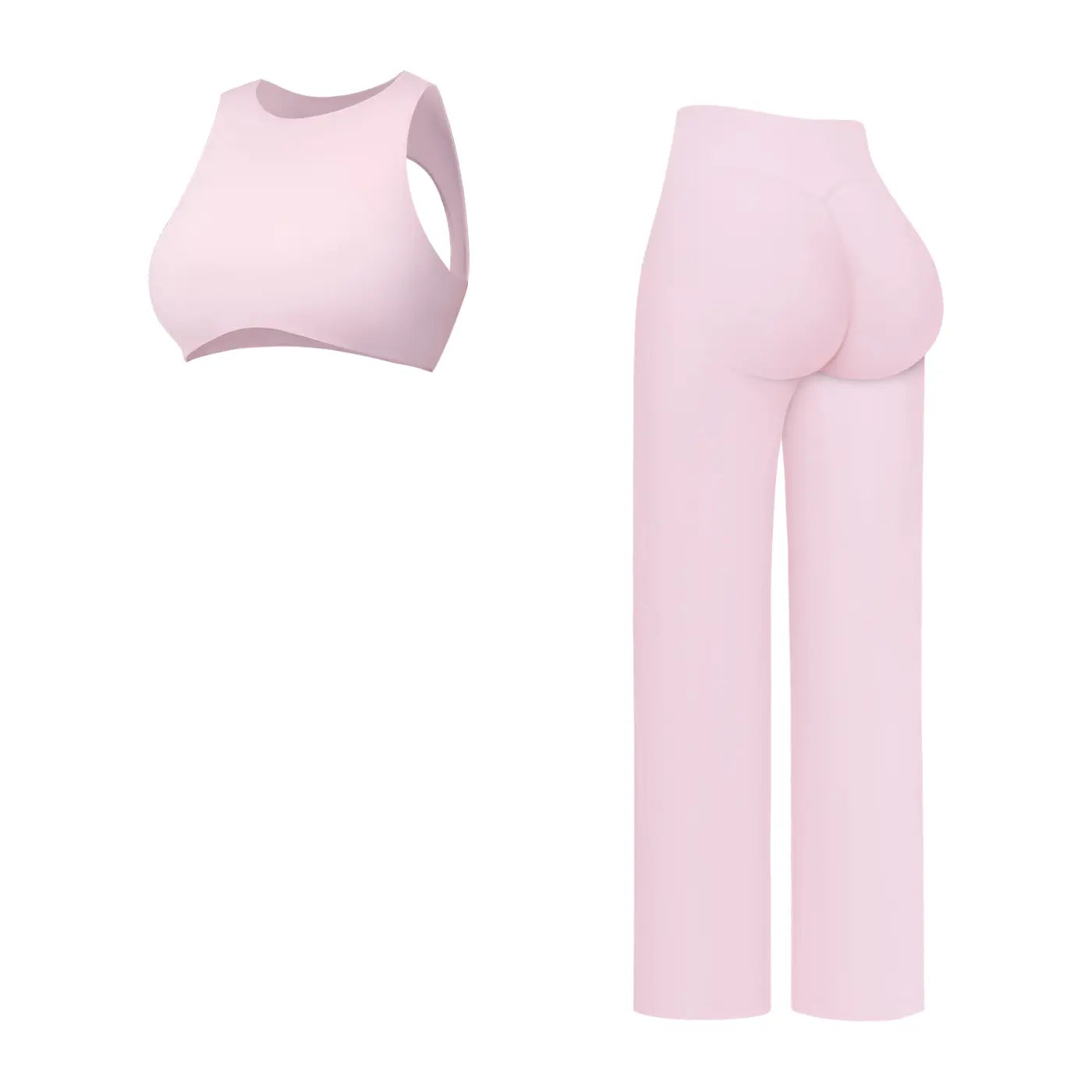 MFVIM Women'S New Fuzzy 2-Piece Sculpting Workout Outfit - Tummy Control, Butt-Lifting Running Outfits, Outdoor Athletic Sportswear Pants Sports Set, Matching Sets for Gym, Casual Wear