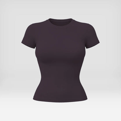 Snatched 2 Piece Workout Set for Women, Seamless Ribbed Boat Neck Top with Tummy Control High Waist Shorts, Body Shaping Athletic Outfit, Woman 2 Piece Set