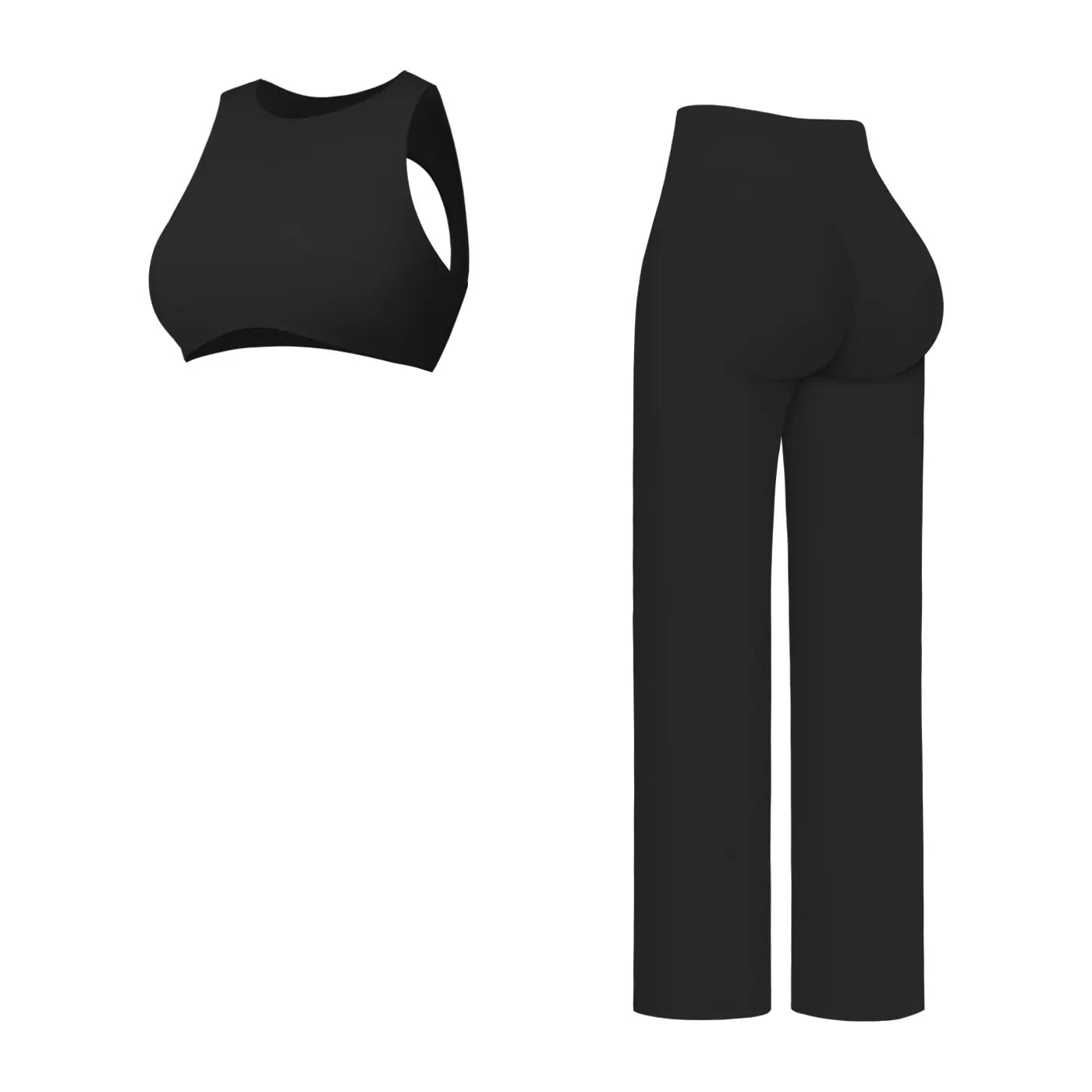 MFVIM Women'S New Fuzzy 2-Piece Sculpting Workout Outfit - Tummy Control, Butt-Lifting Running Outfits, Outdoor Athletic Sportswear Pants Sports Set, Matching Sets for Gym, Casual Wear