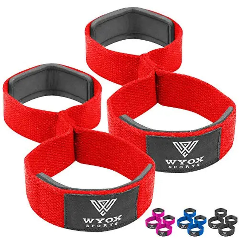 WYOX Figure 8 Weight Lifting Straps for Weightlifting Heavy Duty Deadlifting Workout Straps | Wrist Wraps Gym Equipment Gear Men Women PAIR (Blue)