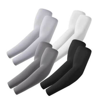 4 Pairs Cooling Arm Sleeves, UPF 50+ UV Sun Protection, Breathable Compression Sleeves for Men Women Adults, Outdoor Sports & All Seasons