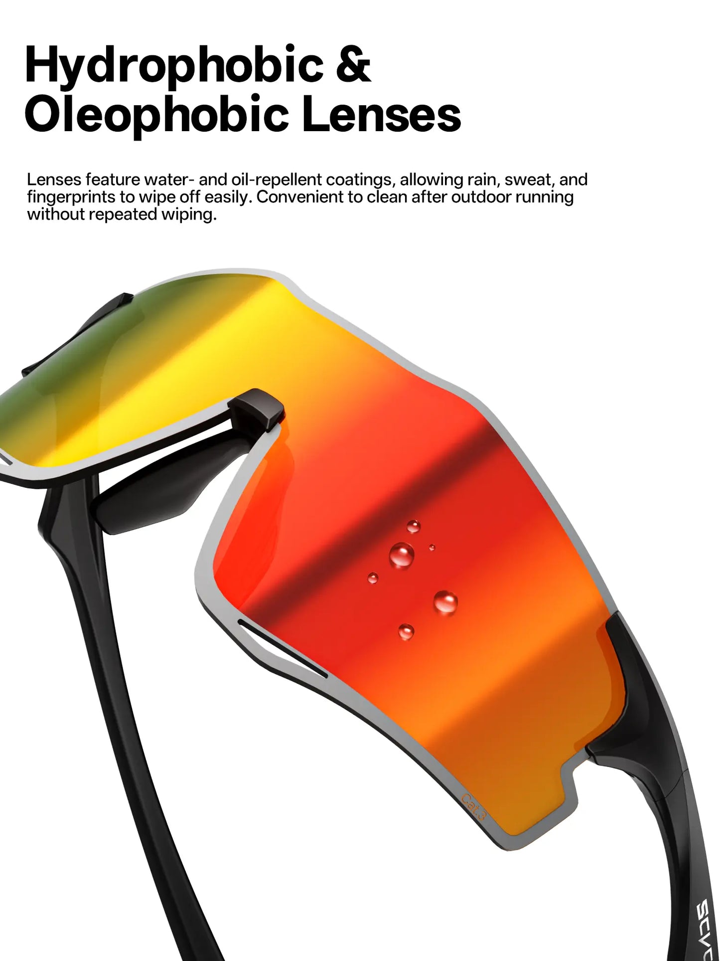 SCVCN Unisex Rimless Sports Sunglasses, Lightweight TR 90 Frame with Ventilated Photochromic or Mirrored PC Lenses, UV Protection for Outdoor Sports