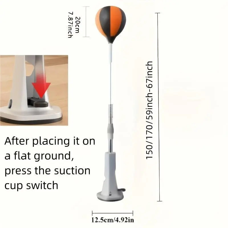 Adjustable Height with Stand, High-Quality Boxing Speed Ball, Suitable for Teenagers and Adults - 360° Rebound, Relieves Stress, and Helps with Fitness and Body Shaping - Perfect for Use in Bedrooms, Living Rooms, Gardens, and Other Home Settings.