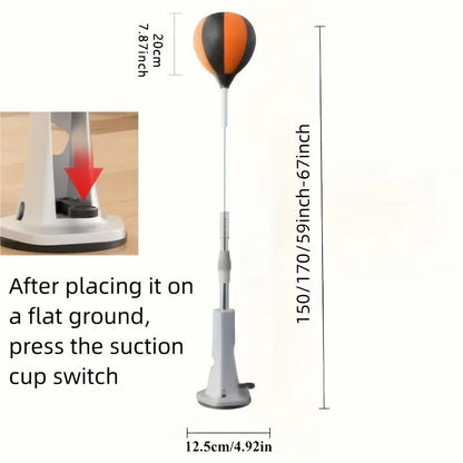 Adjustable Height with Stand, High-Quality Boxing Speed Ball, Suitable for Teenagers and Adults - 360° Rebound, Relieves Stress, and Helps with Fitness and Body Shaping - Perfect for Use in Bedrooms, Living Rooms, Gardens, and Other Home Settings.