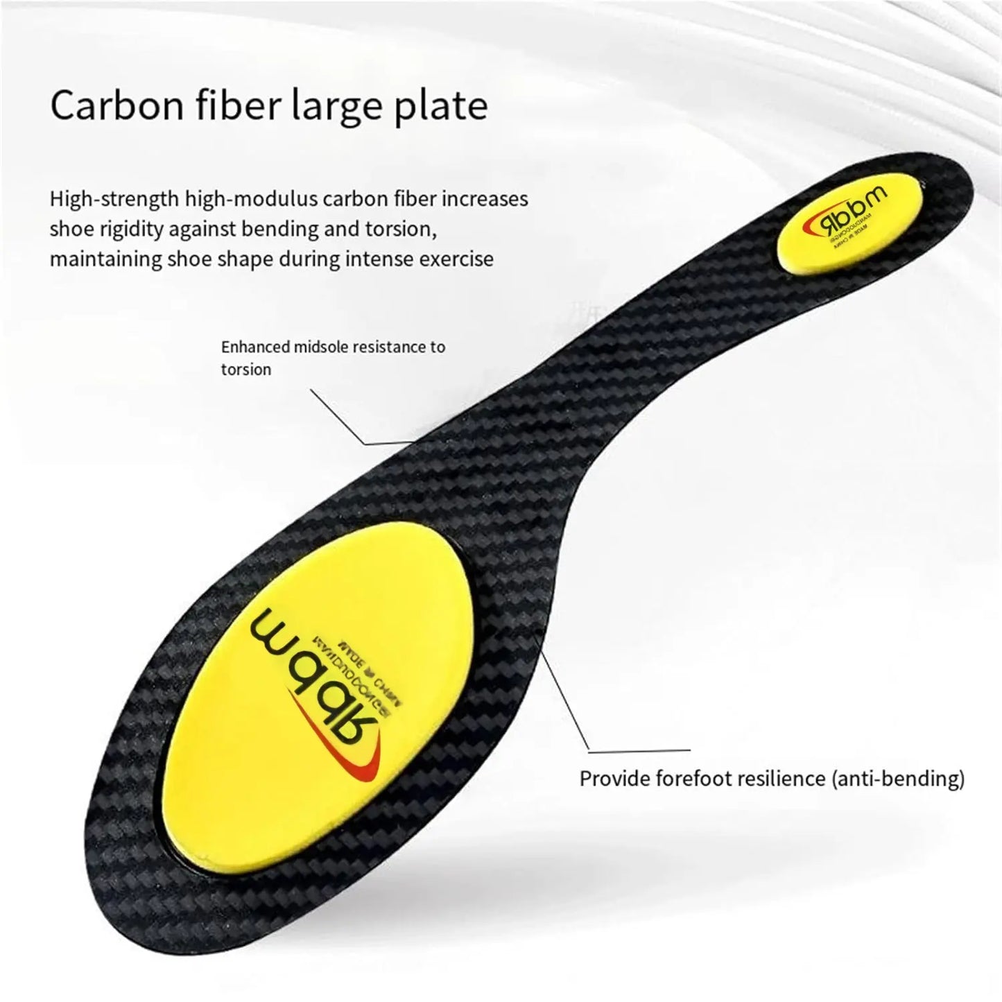 Athletic Carbon Fiber Shoe Insoles for Men & Women - Arch Support, Breathable All-Season Soles for Running, Soccer
