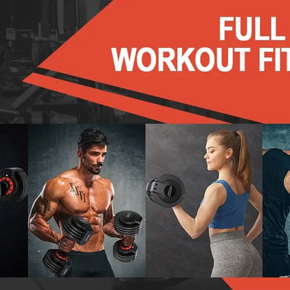 25/55 Lbs Pair Dumbbells Set, Adjustable Weights Dumbbells Set for Men and Women with Anti-Slip Fast Adjust Weight by Dumbbell Set