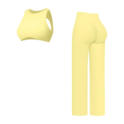 MFVIM Women'S New Fuzzy 2-Piece Sculpting Workout Outfit - Tummy Control, Butt-Lifting Running Outfits, Outdoor Athletic Sportswear Pants Sports Set, Matching Sets for Gym, Casual Wear