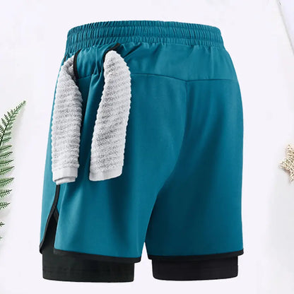 3PCS Women’S Casual Sports Shorts, Fitness Yoga Pilates Exercise Double-Layer Sports Shorts with Lining, Back Waistband with Towel Pocket #Summervibes