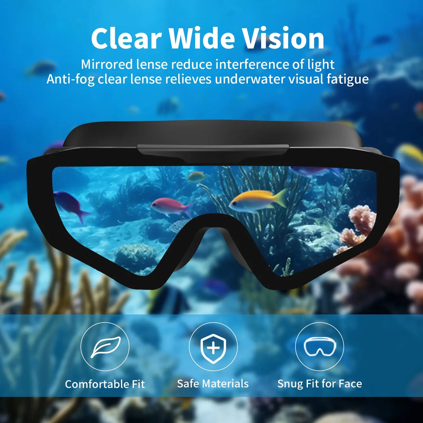 2 Pack Swim Goggles with Earplugs for Adult Kid 4-12 Men Women, Anti-Fog UV Protection No Leak 180° Wide View Clear Vision Pool Goggles