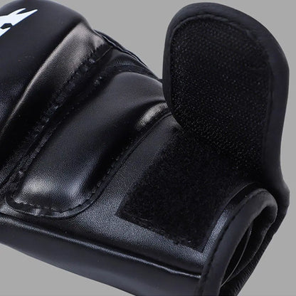 Professional Boxing and MMA Training Gloves for Men and Women - Half Finger Kickboxing and Punching Bag Gloves