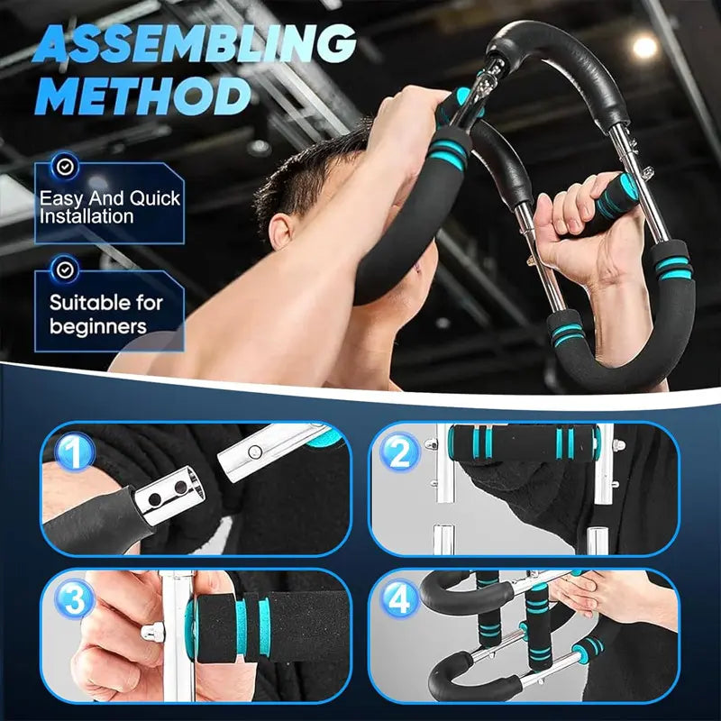 Arm Trainer, Adjustable Chest Workout Equipment, Arm Trainer for Men, Chest Trainer for Men, Shoulder Muscle Training, Portable Spring Resistance Home Fitness Equipment