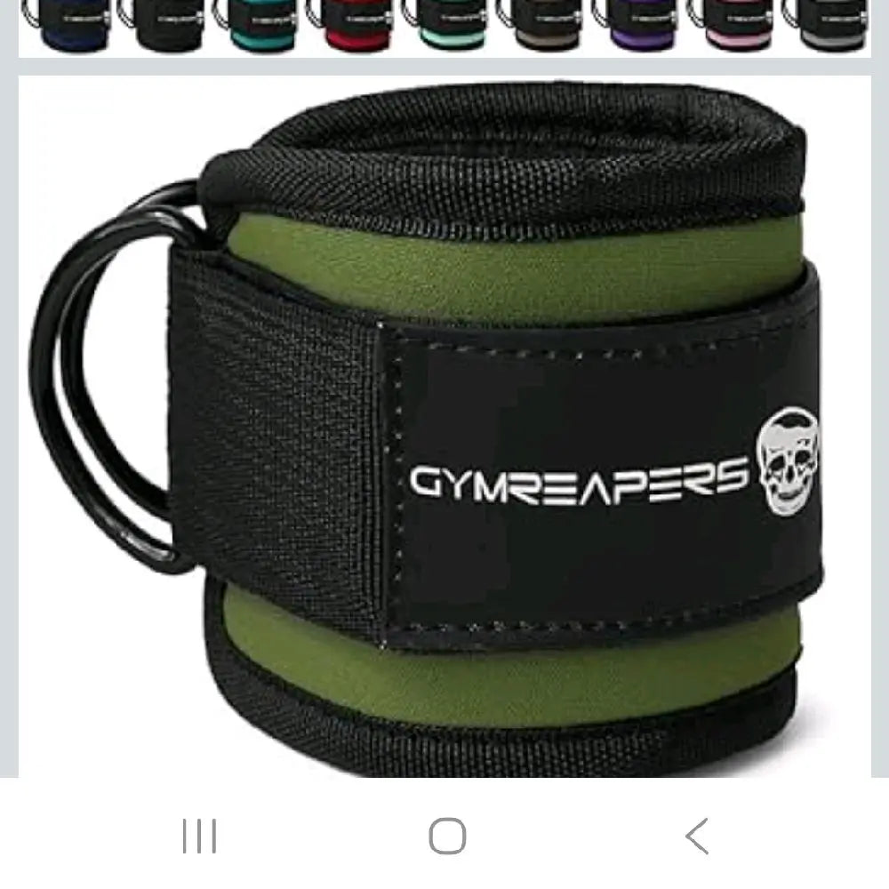 Gymreapers Ankle Straps for Cable Machine Kickbacks, Glute Workouts, Lower Body Exercises - Adjustable Leg Straps with Neoprene Padding - Fitness