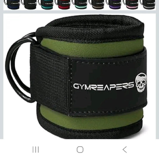 Gymreapers Ankle Straps for Cable Machine Kickbacks, Glute Workouts, Lower Body Exercises - Adjustable Leg Straps with Neoprene Padding - Fitness
